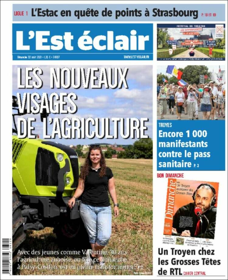 Portada de L'Est Eclair (Francia)