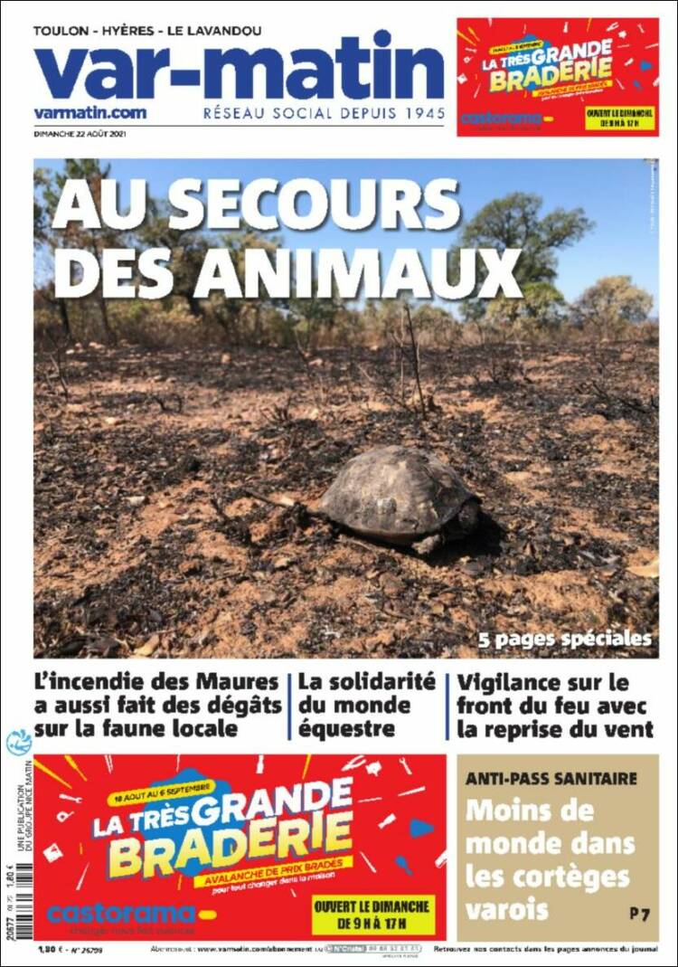 Portada de Nice-Matin (Francia)