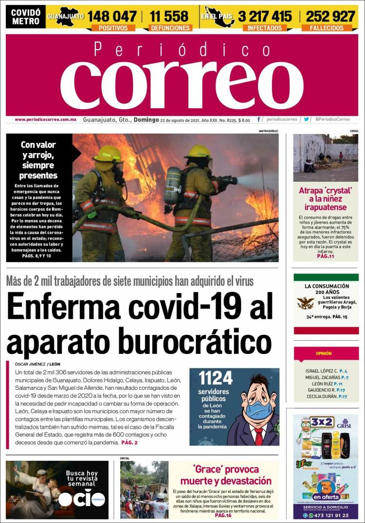 Portada de Correo - El diario del Estado de Guanajuato (México)