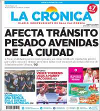 Portada de La Crónica de Baja California (México)