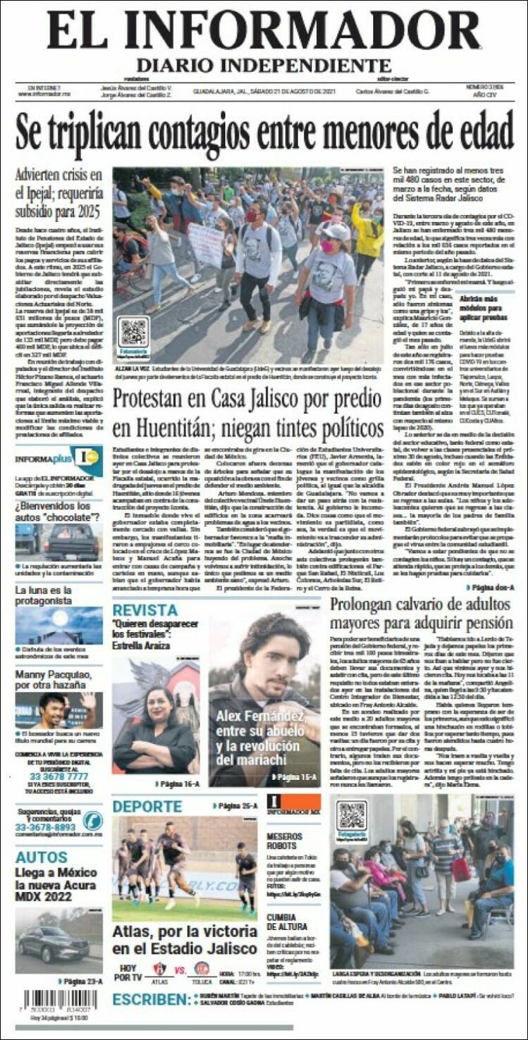 Portada de El Informador (México)