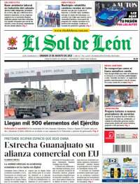 Portada de El Sol de León (México)