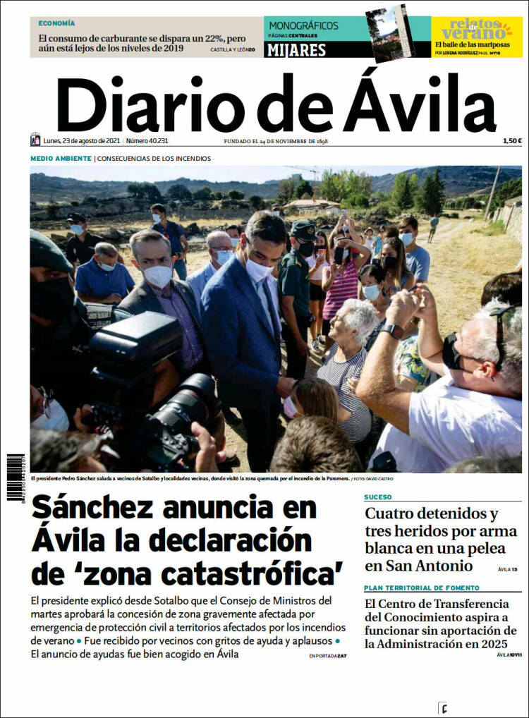 Portada de Diario de Ávila (España)