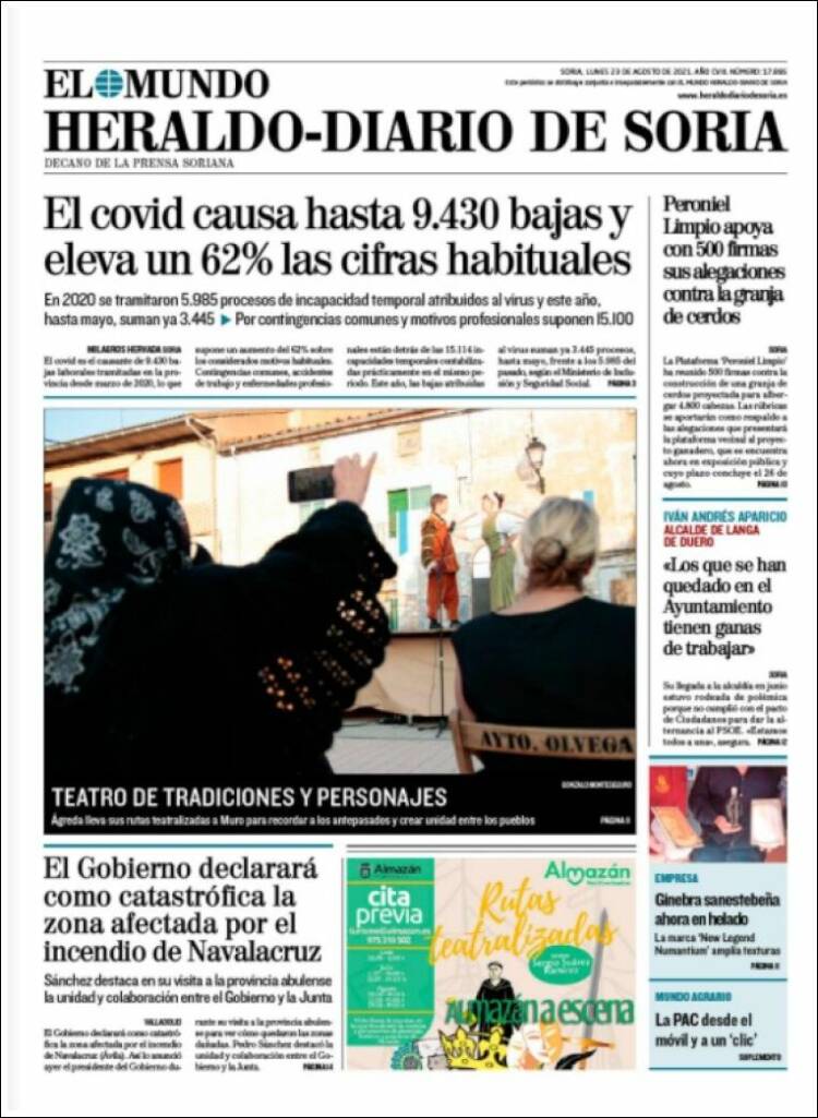 Portada de Diario de Soria (España)