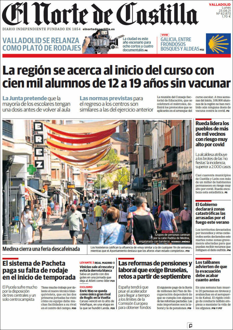 Portada de Norte de Castilla - Valladolid (España)