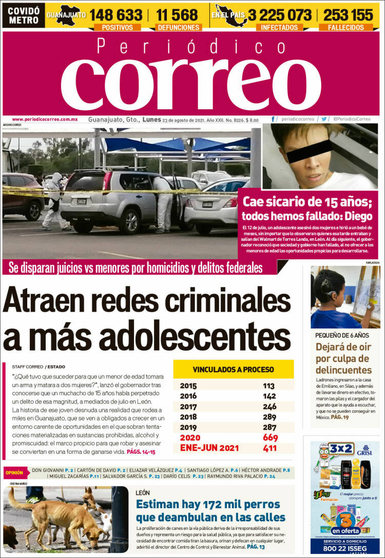 Portada de Correo - El diario del Estado de Guanajuato (México)