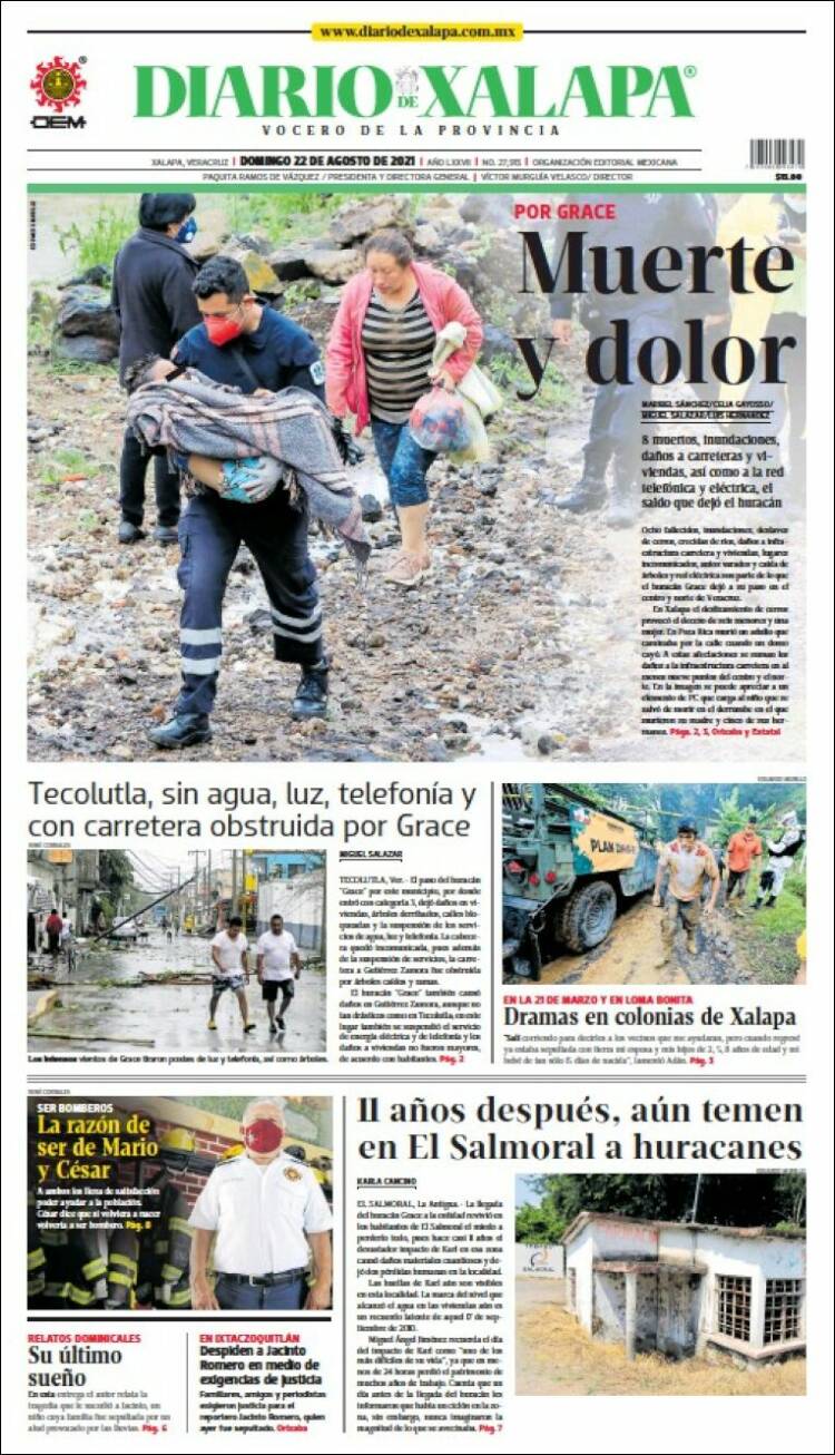 Portada de Diario de Xalapa (México)