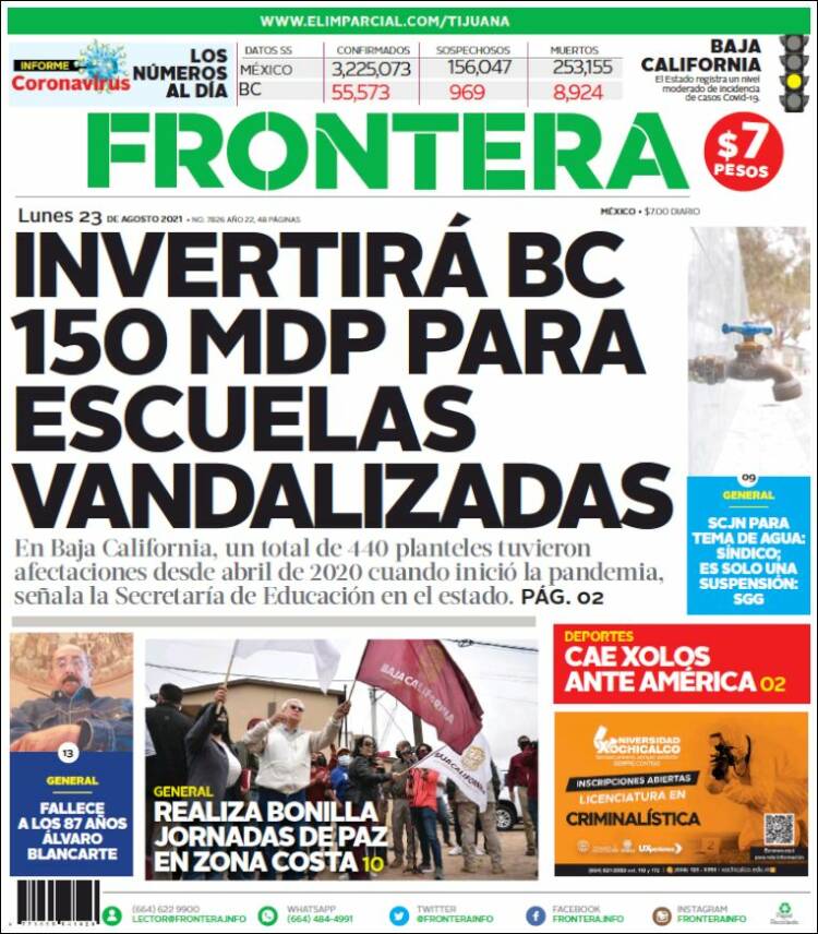 Portada de Frontera (México)