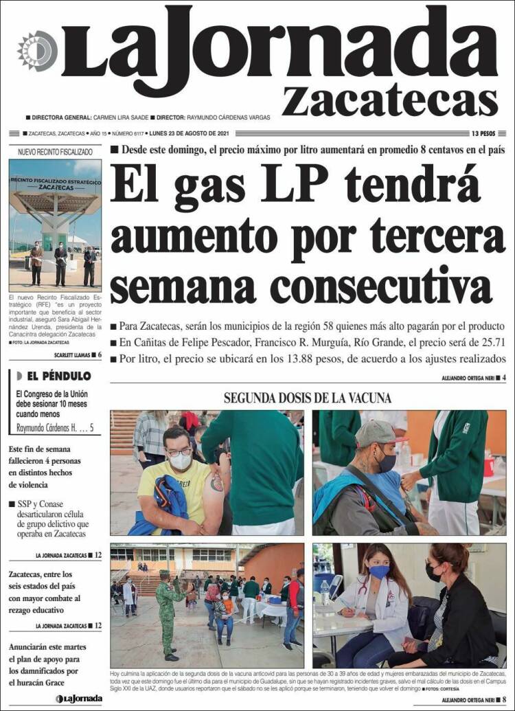 Portada de Jornada de Zacatecas (México)