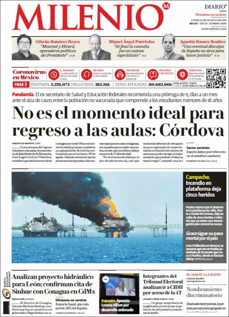 Portada de Milenio de León (México)