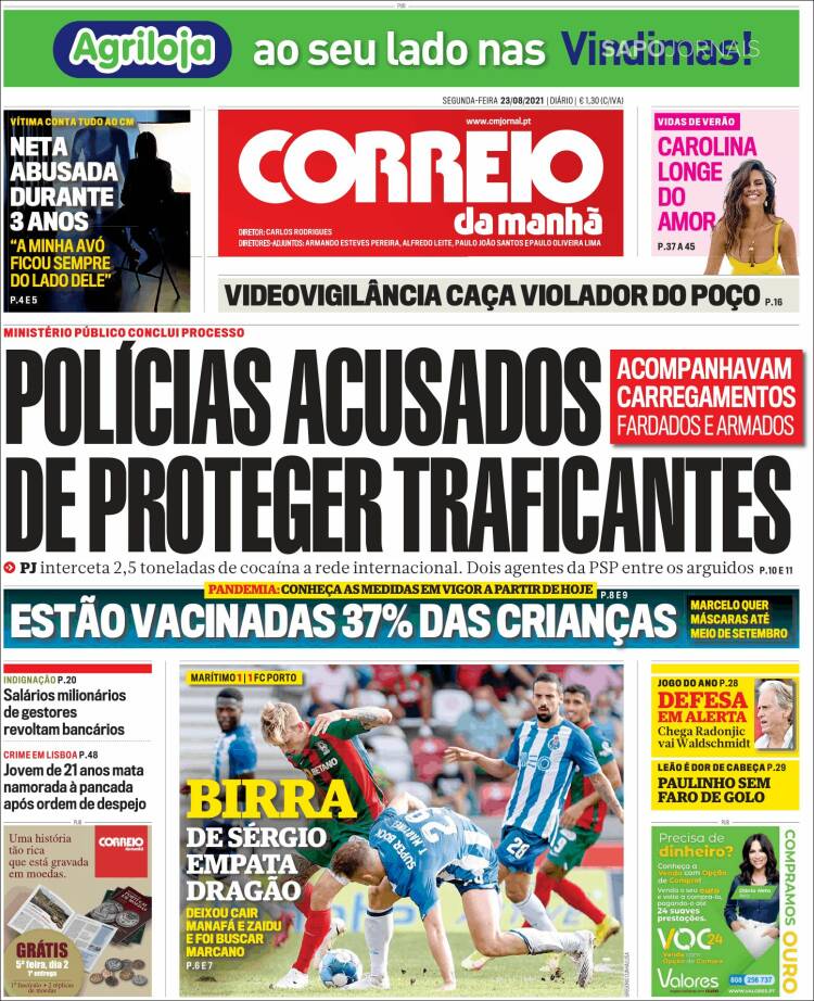 Portada de Correio da Manhã (Portugal)