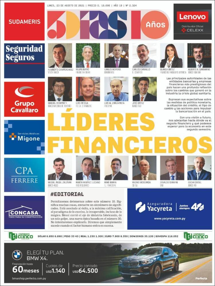 Portada de 5 Días (Paraguay)