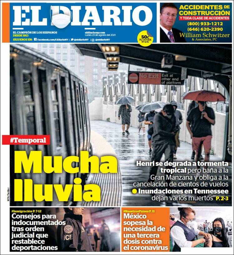 Portada de El Diario NY (USA)