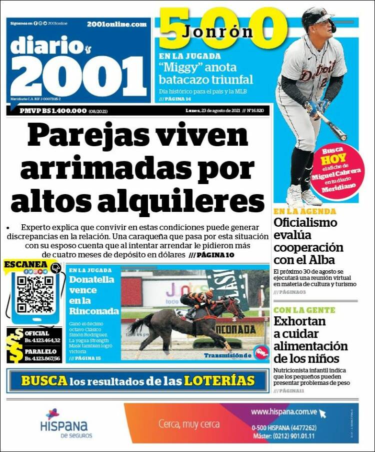 Portada de 2001 - Dosmiluno (Venezuela)