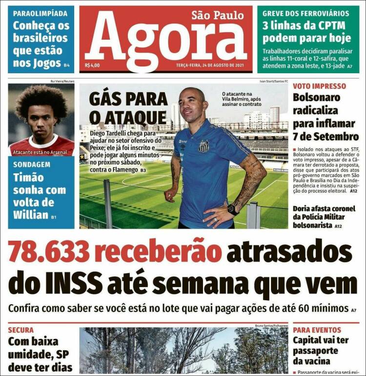 Portada de Jornal Agora (Brésil)