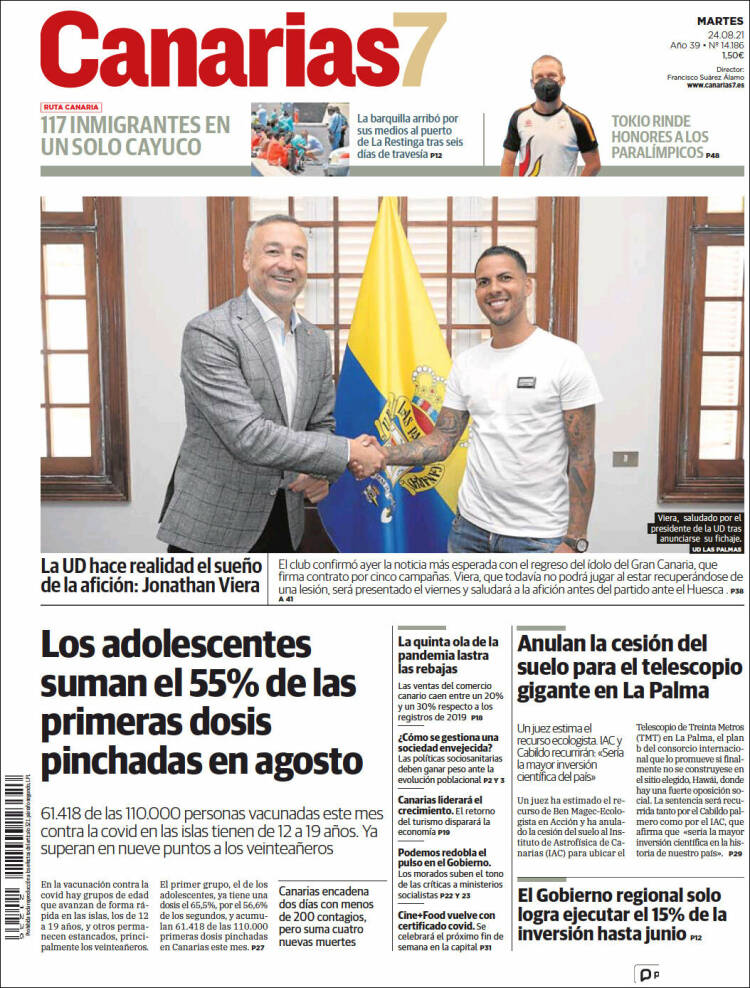 Portada de Canarias 7 (Espa&ntilde;a)