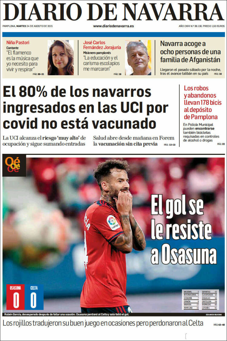 Portada de Diario de Navarra (Espa&ntilde;a)