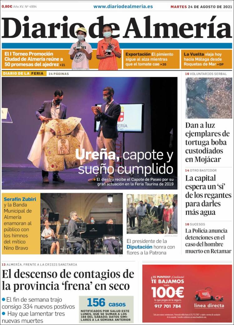 Portada de Diario de Almería (España)