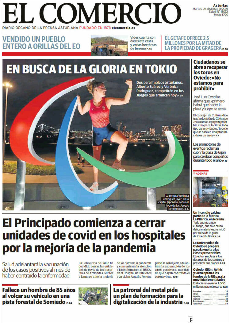 Portada de El Comercio (Espa&ntilde;a)