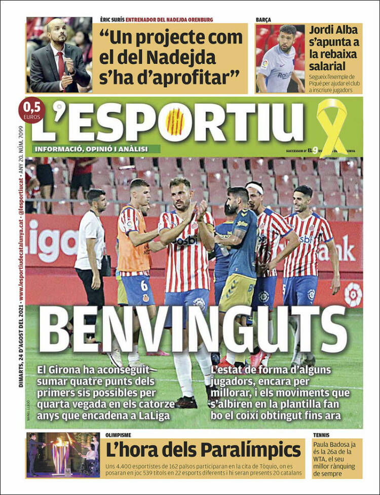 Portada de L'Esportiu : Girona (España)