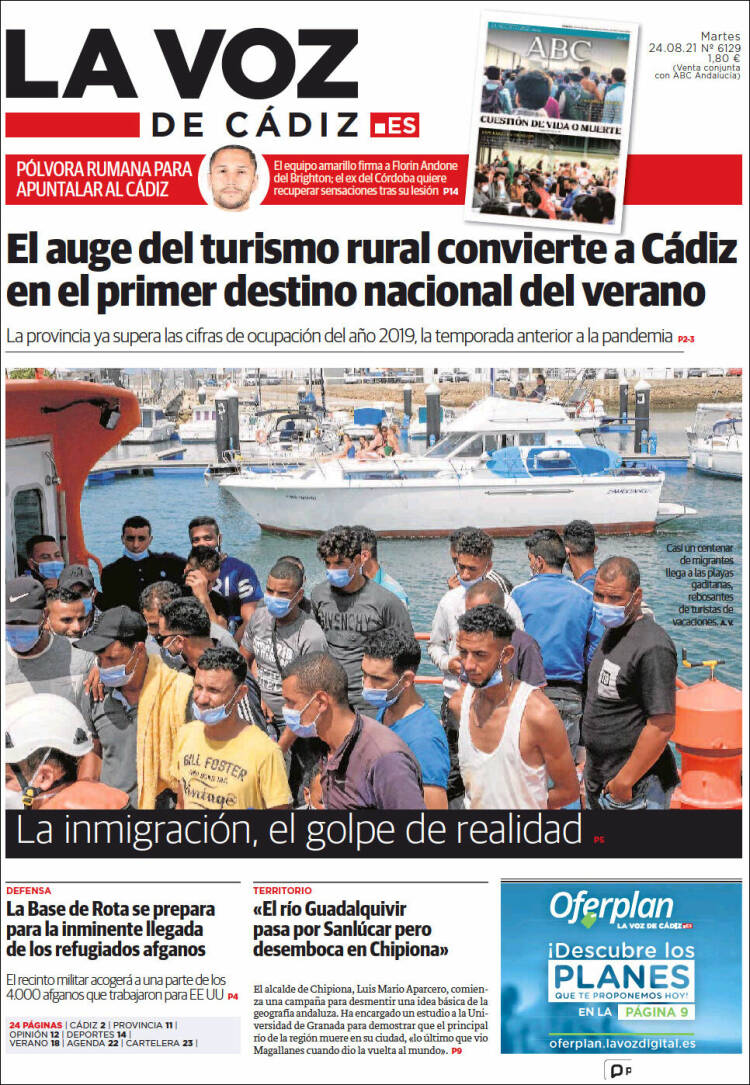 Portada de La Voz de Cádiz (Espa&ntilde;a)