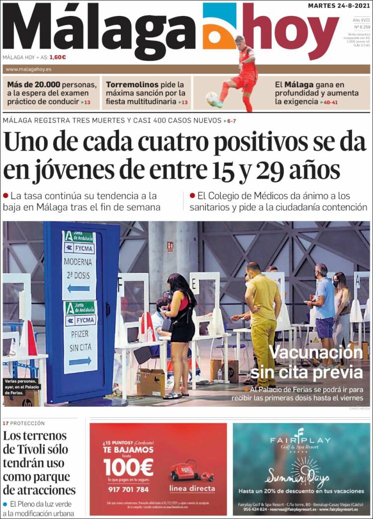 Portada de Málaga Hoy (España)