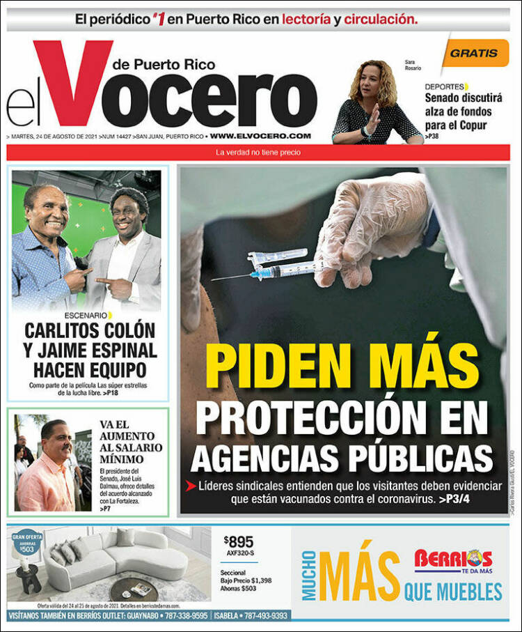 Portada de Vocero (Puerto Rico)