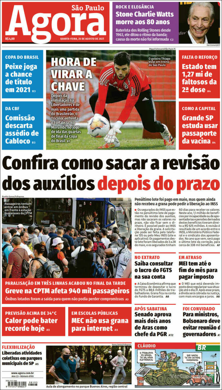 Portada de Agora São Paulo (Brasil)
