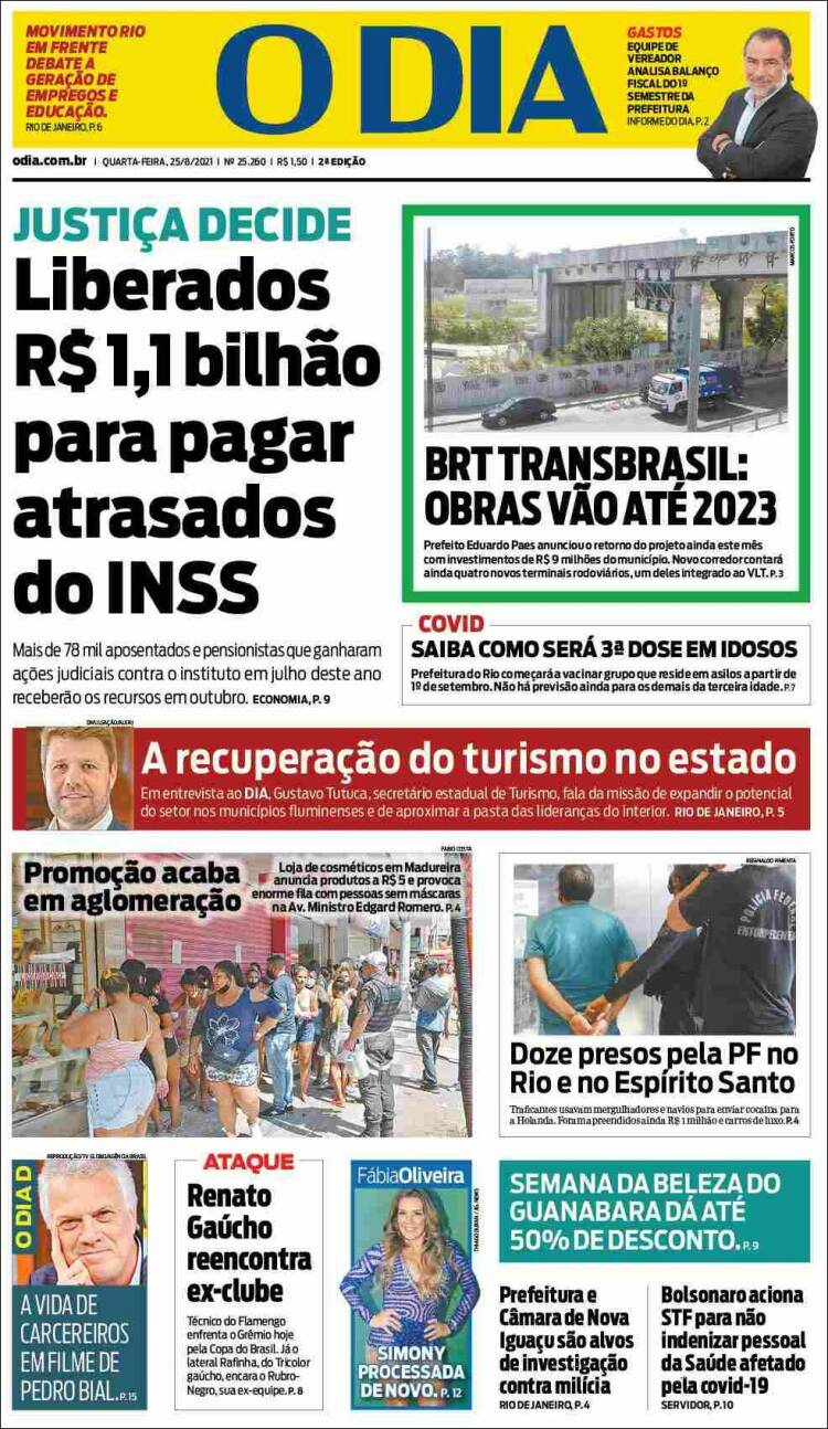 Portada de O Dia (Brasil)