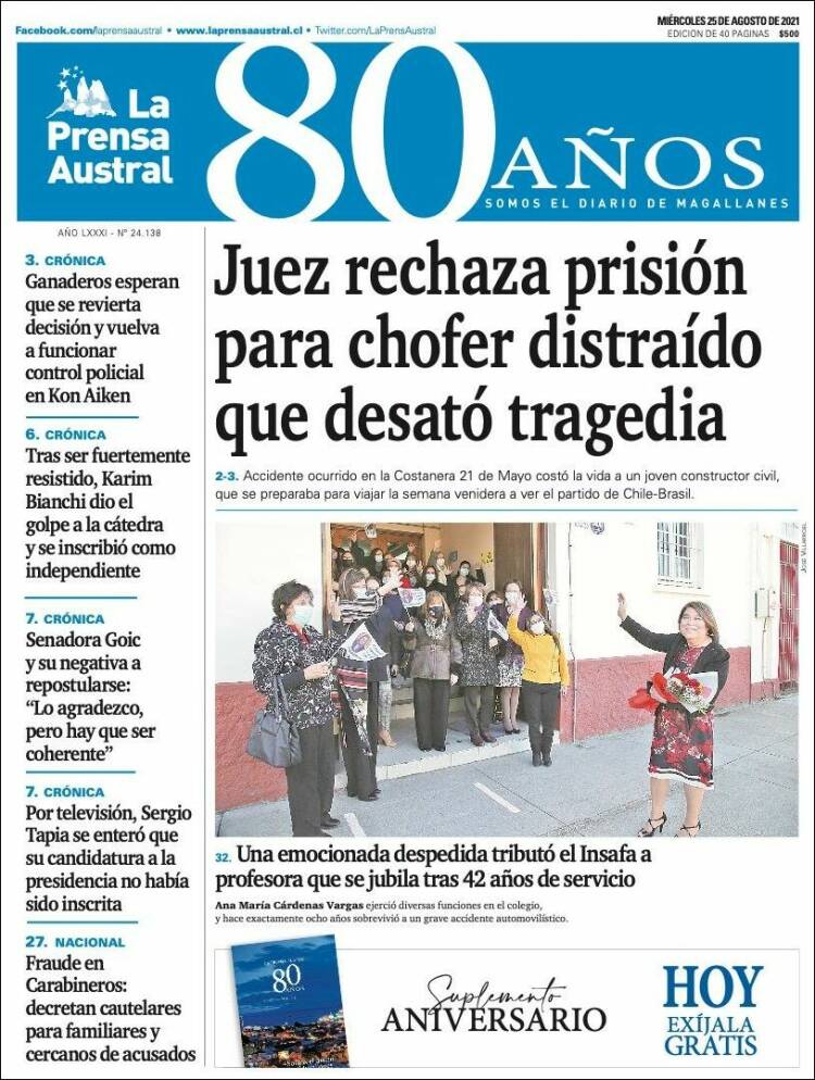 Portada de El Magallanes (Chile)