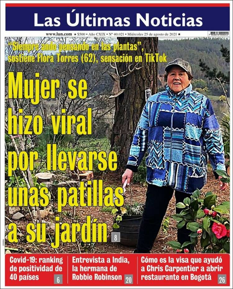 Portada de Las Últimas Noticias (Chile)