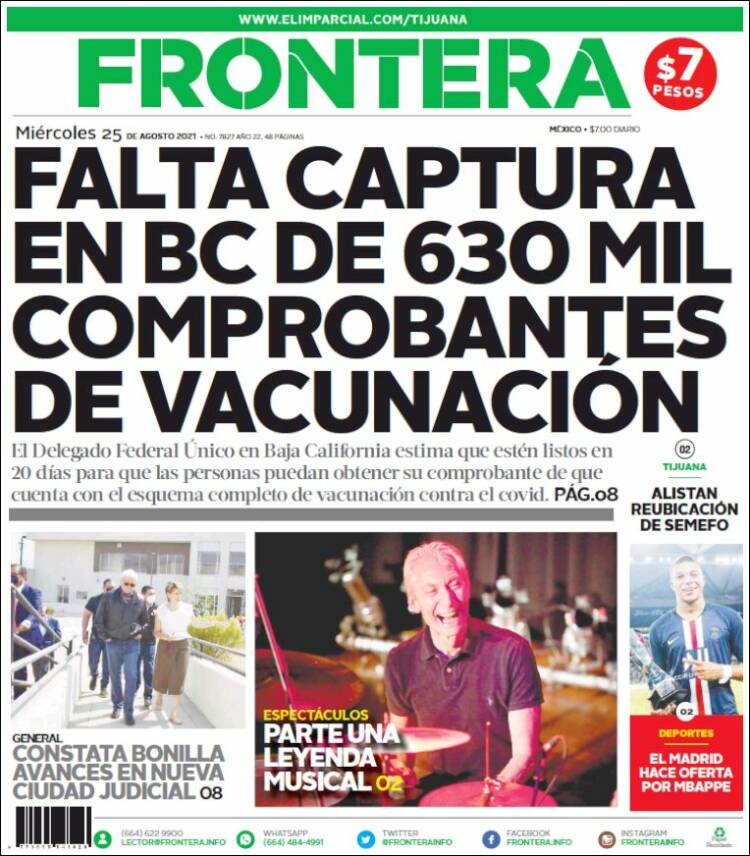 Portada de Frontera (M&eacute;xico)