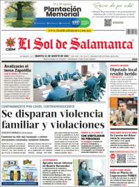 Portada de El Sol de Salamanca (M&eacute;xico)
