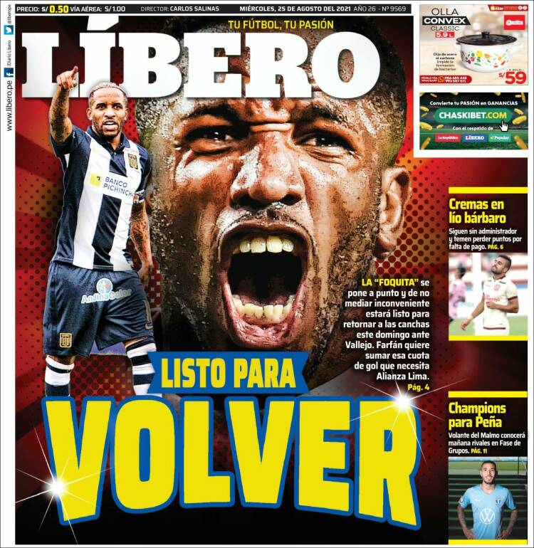 Portada de Líbero (Per&uacute;)