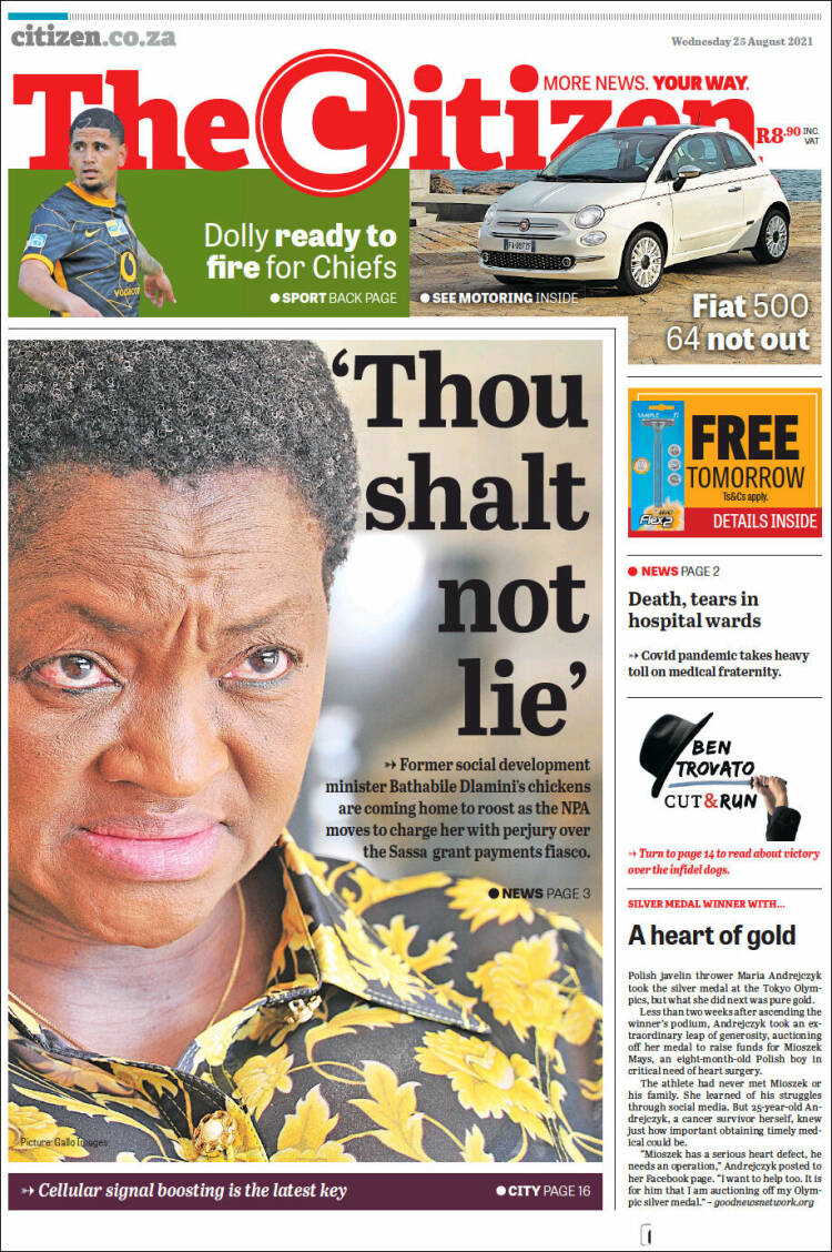 Portada de The Citizen (Sud&aacute;frica)