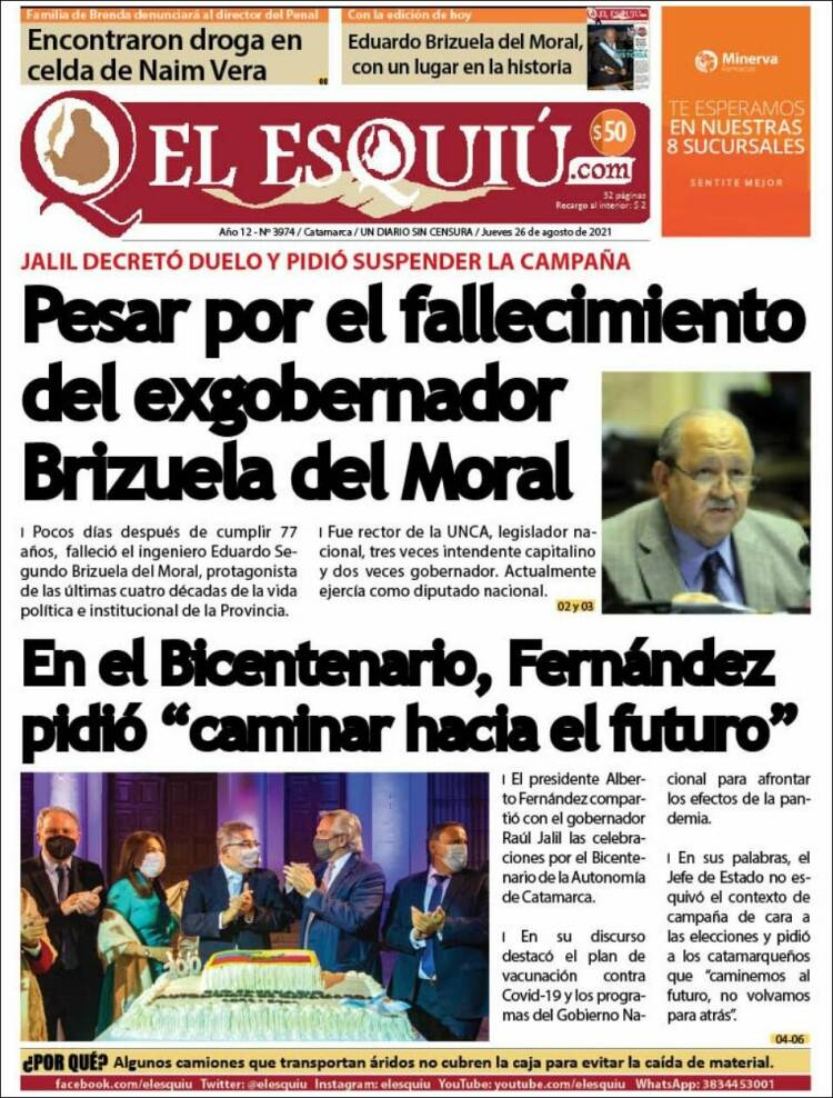 Portada de El Esquiu (Argentina)