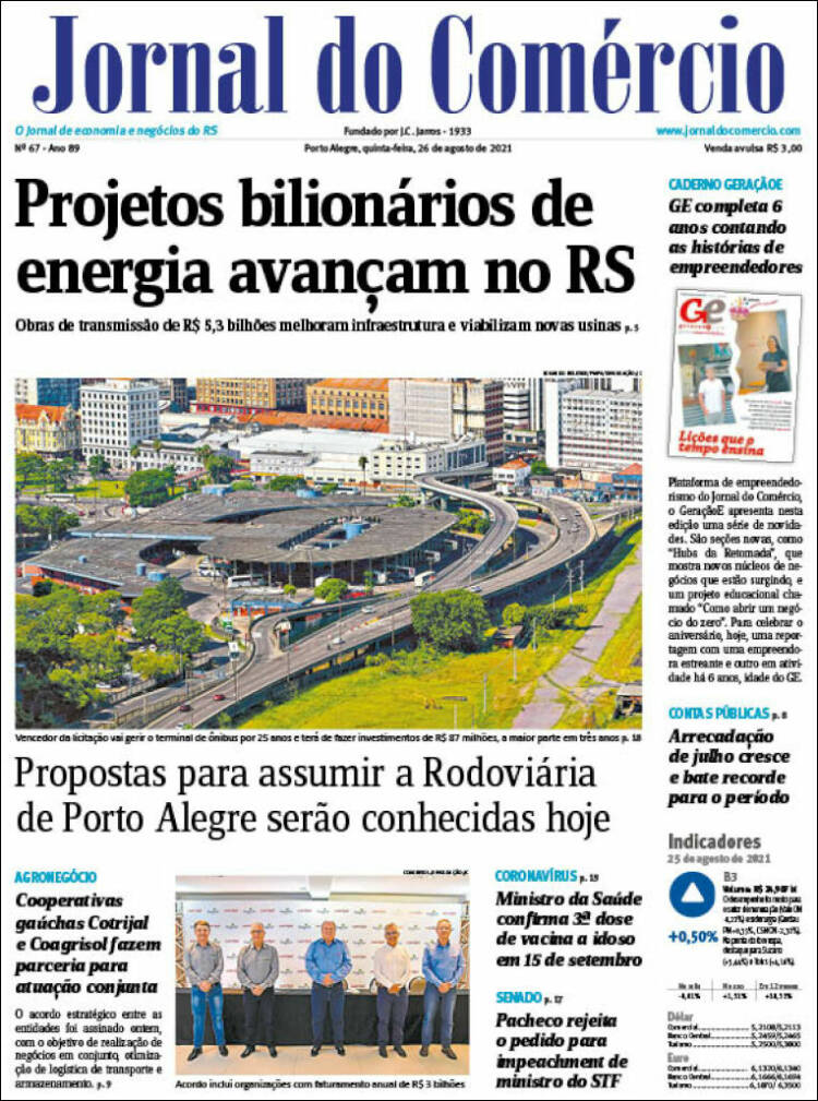 Portada de Jornal do Comércio (Brasil)