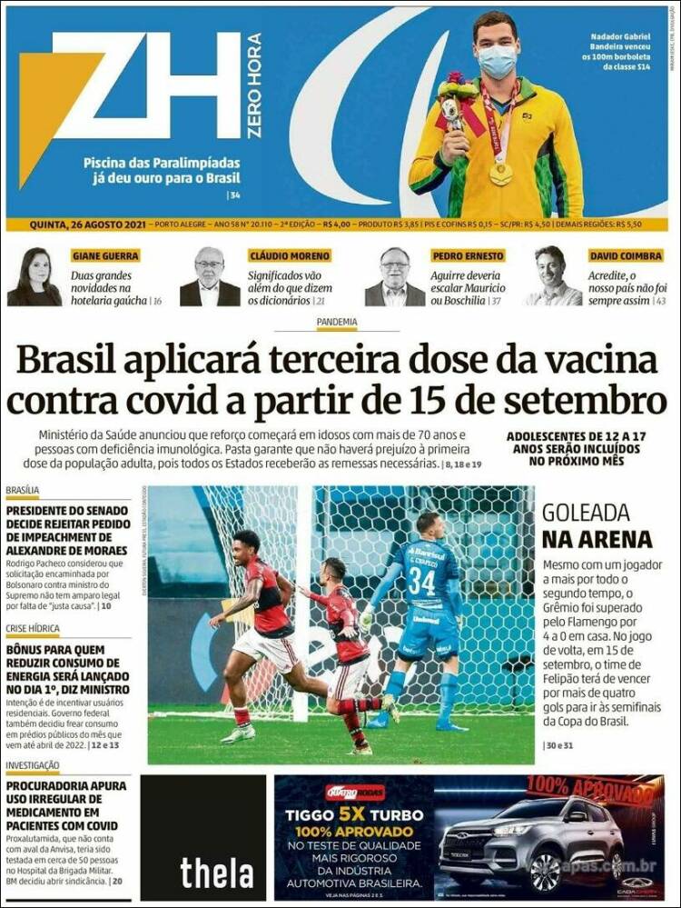 Portada de Zero Hora (Brasil)