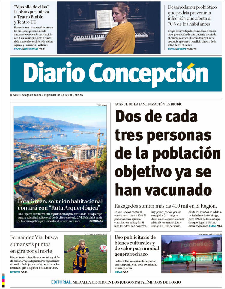 Portada de Diario de Concepción (Chile)