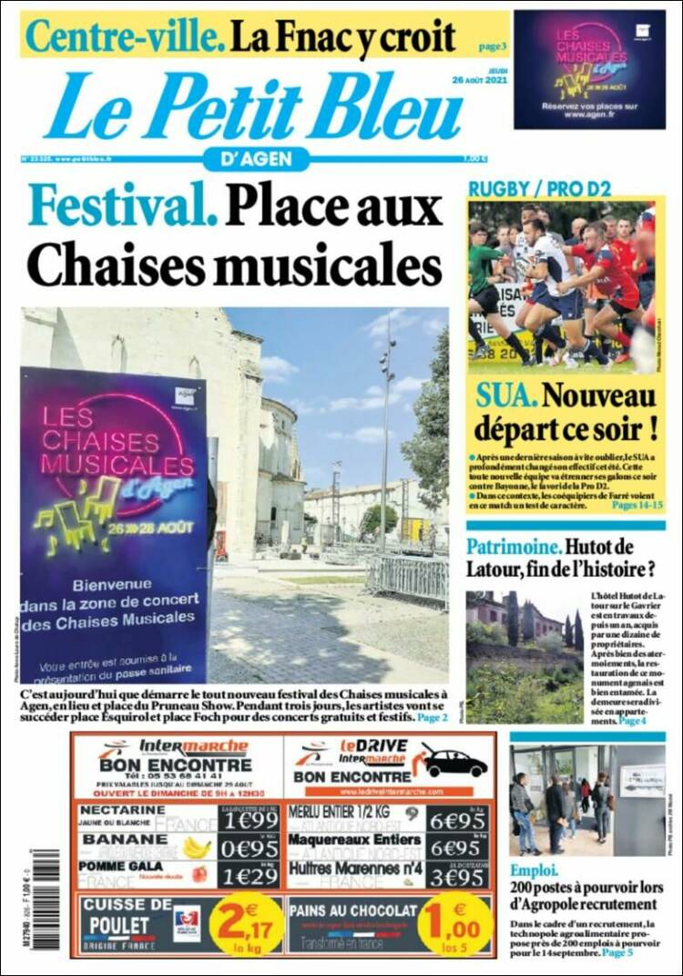 Portada de Le Petit Bleu (Francia)