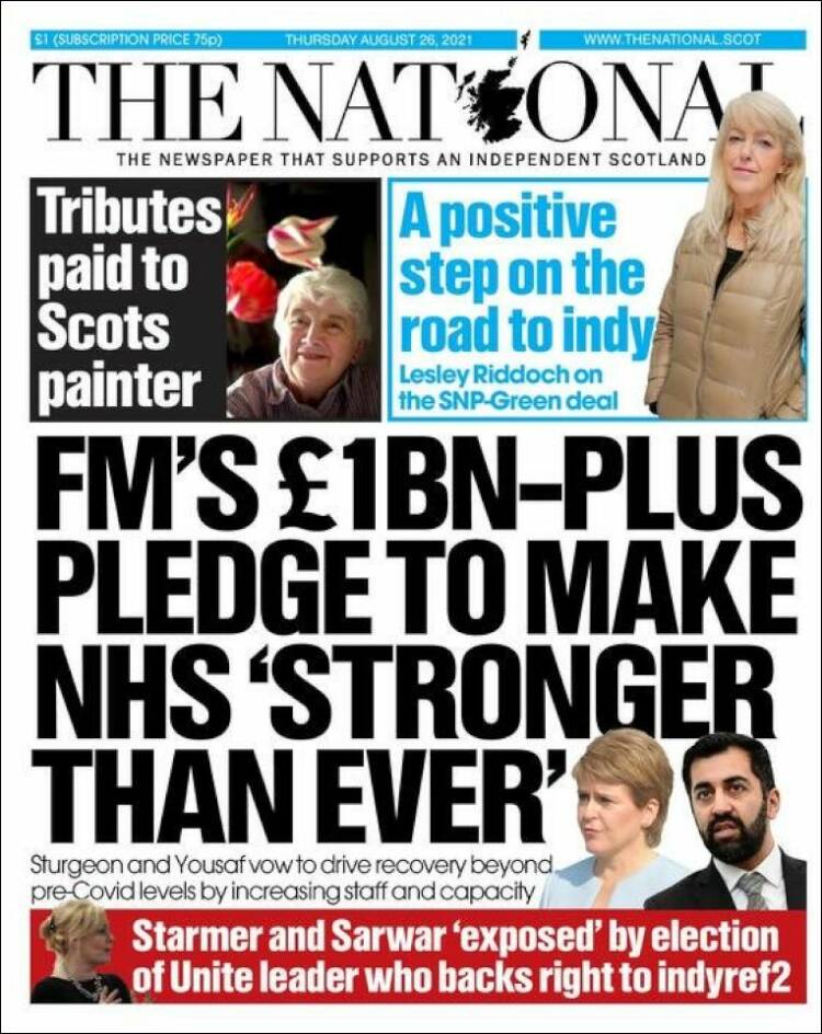 Portada de The National (Reino Unido)