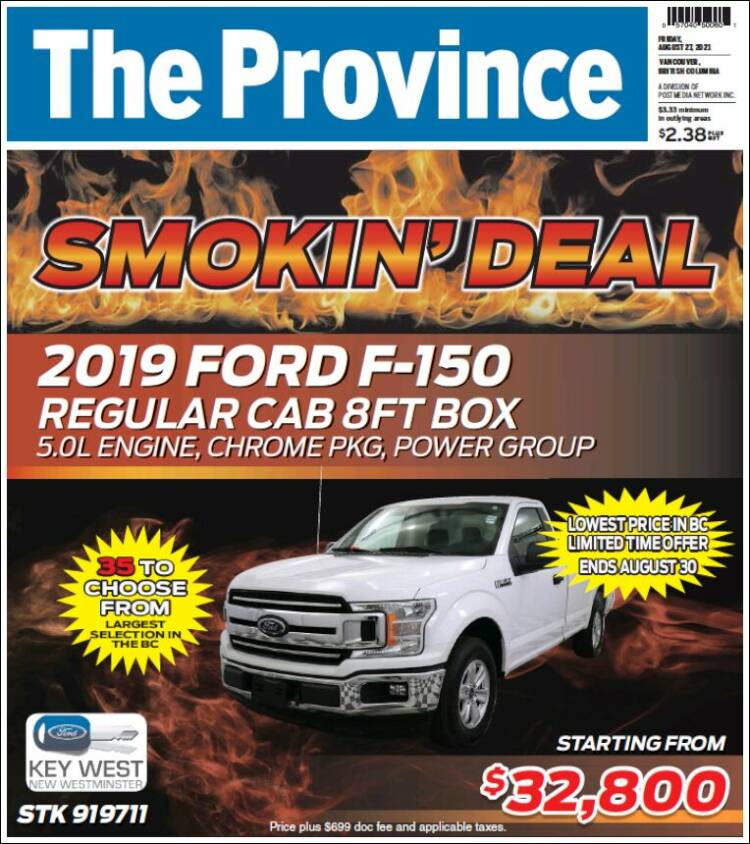 Portada de The Province (Canadá)