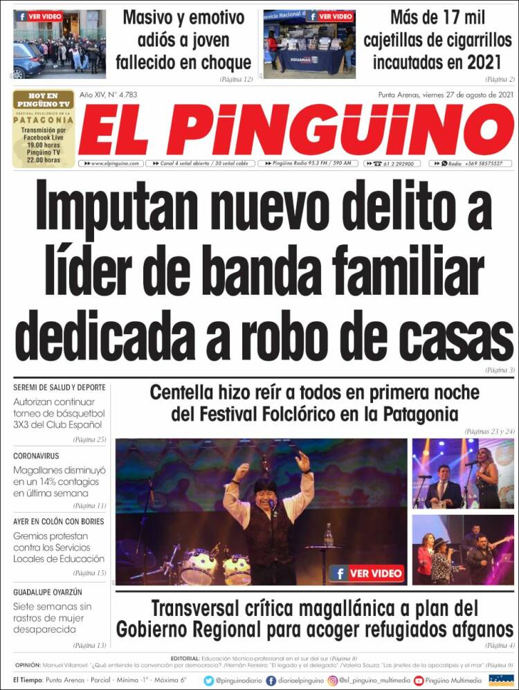 Portada de El Pingüino (Chile)