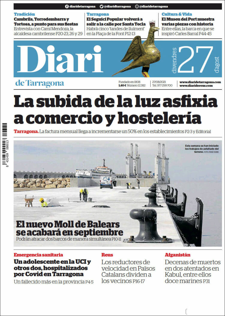Portada de Diari de Tarragona (Espa&ntilde;a)