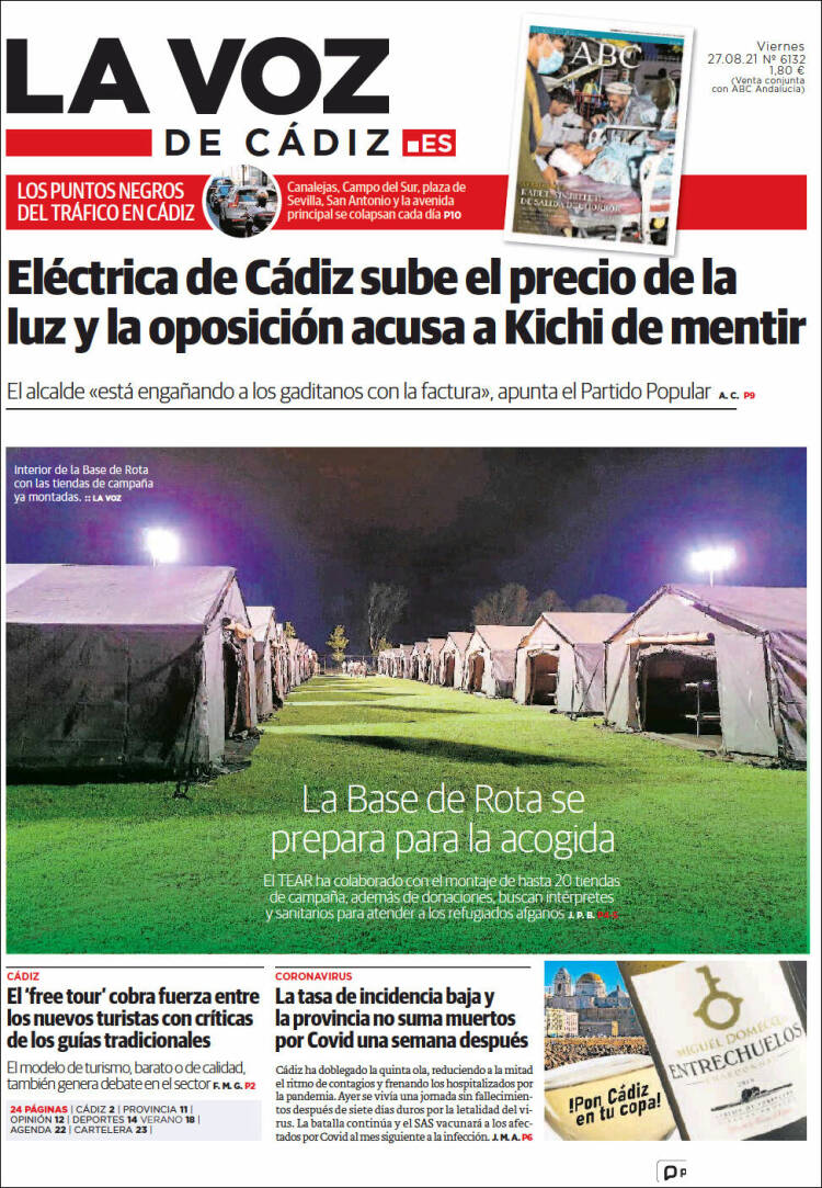 Portada de La Voz de Cádiz (Espa&ntilde;a)