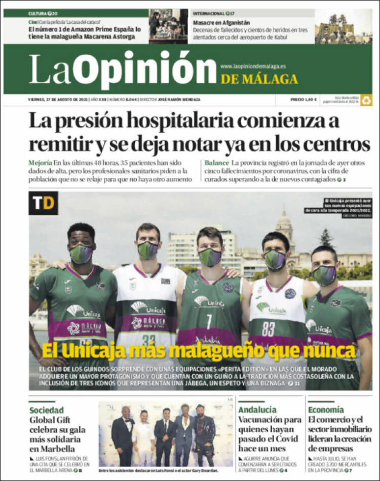 Portada de La Opinión de Málaga (Espa&ntilde;a)