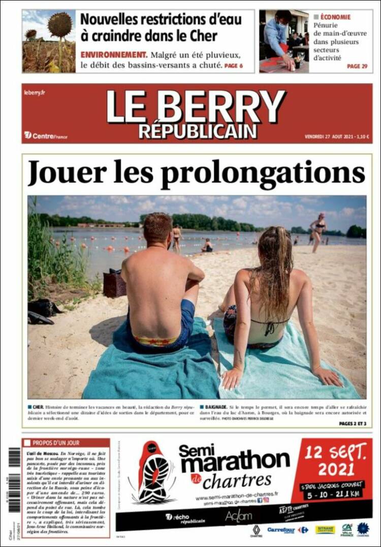 Portada de Berry Republicain (Francia)