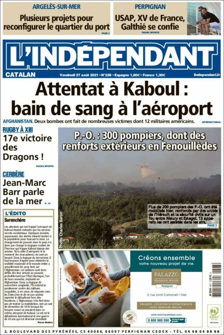 Portada de Le Indépendant (Francia)