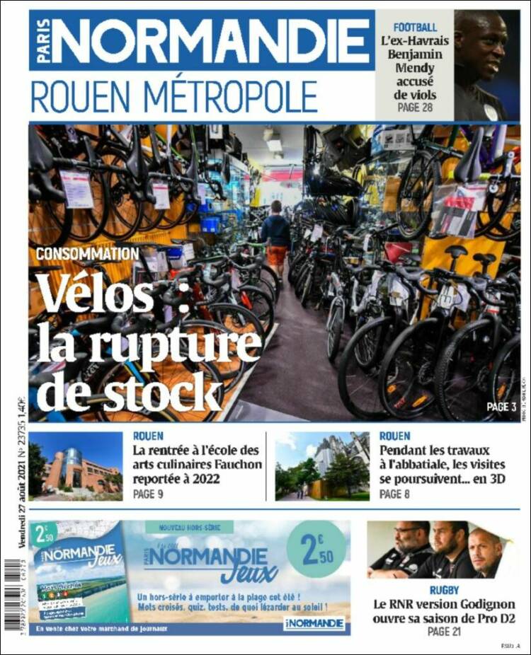 Portada de Paris Normandie (Francia)