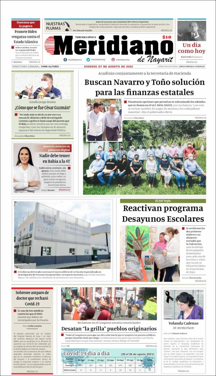 Portada de Meridiano (M&eacute;xico)